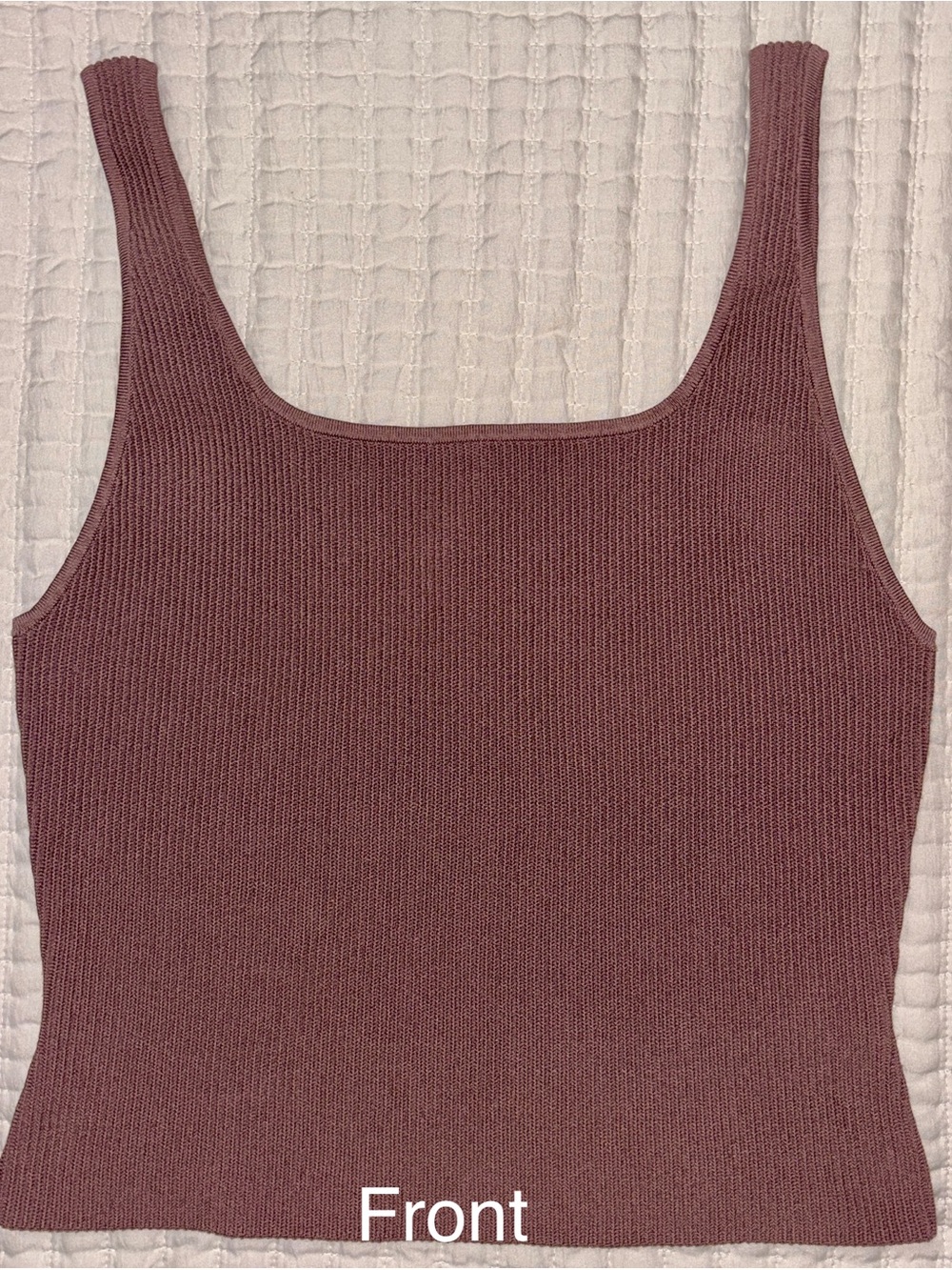 Babaton Aritzia Tank Top Women’s XL Mauve Sleeveless Stretch Ribbed